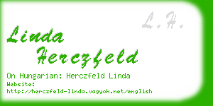 linda herczfeld business card